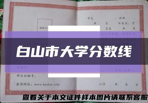 白山市大学分数线缩略图