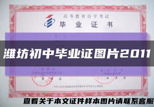 潍坊初中毕业证图片2011缩略图