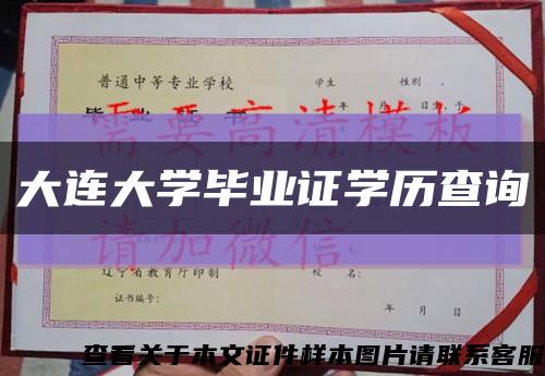 大连大学毕业证学历查询缩略图