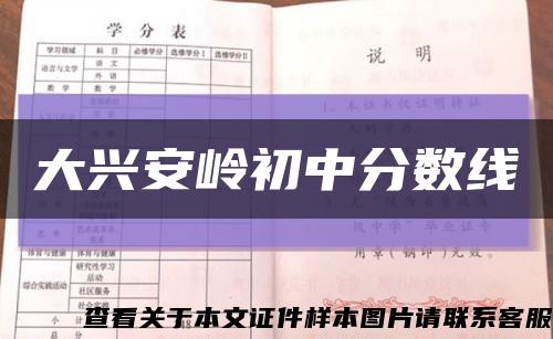 大兴安岭初中分数线缩略图