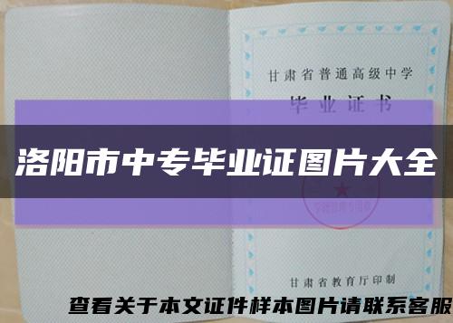 洛阳市中专毕业证图片大全缩略图