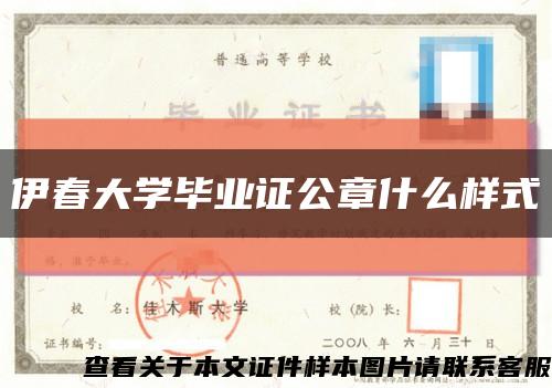 伊春大学毕业证公章什么样式缩略图