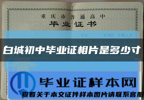 白城初中毕业证相片是多少寸缩略图