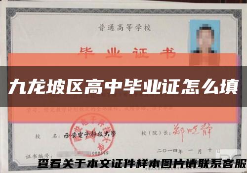 九龙坡区高中毕业证怎么填缩略图