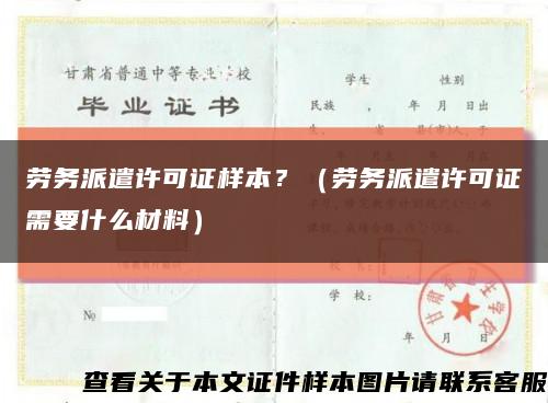 劳务派遣许可证样本？（劳务派遣许可证需要什么材料）缩略图