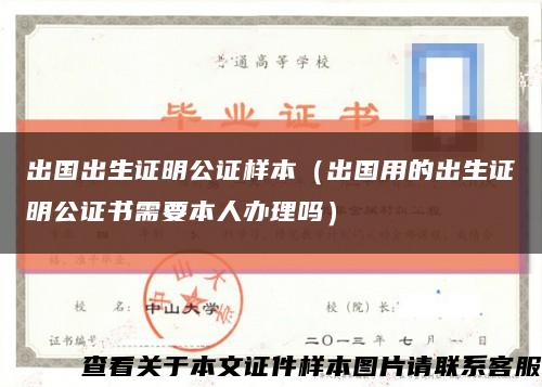 出国出生证明公证样本（出国用的出生证明公证书需要本人办理吗）缩略图