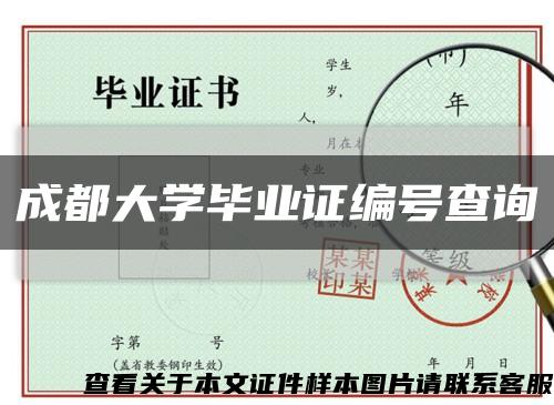 成都大学毕业证编号查询缩略图