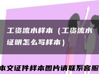 工资流水样本（工资流水证明怎么写样本）缩略图