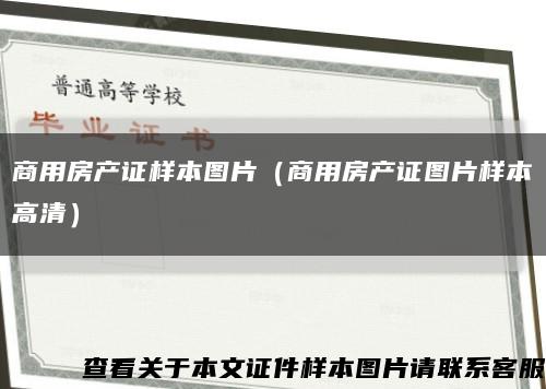 商用房产证样本图片（商用房产证图片样本高清）缩略图