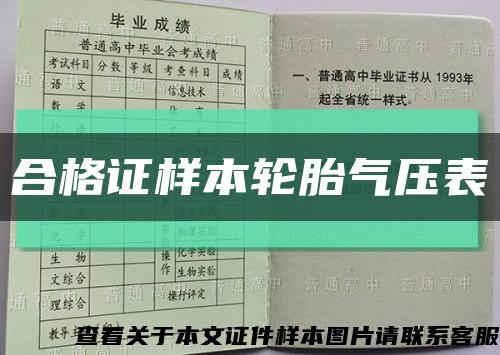 合格证样本轮胎气压表缩略图