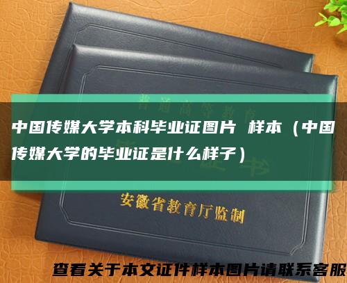 中国传媒大学本科毕业证图片 样本（中国传媒大学的毕业证是什么样子）缩略图