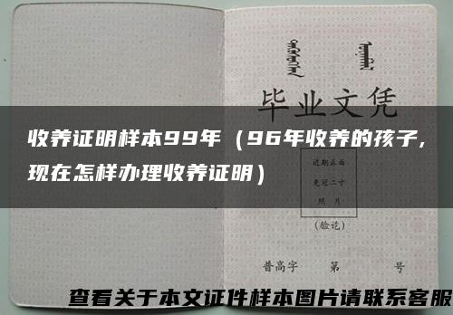 收养证明样本99年（96年收养的孩子,现在怎样办理收养证明）缩略图
