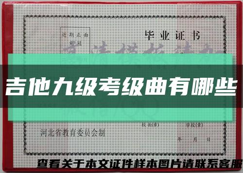 吉他九级考级曲有哪些缩略图