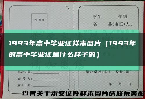 1993年高中毕业证样本图片（1993年的高中毕业证是什么样子的）缩略图