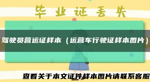 驾驶员营运证样本（运营车行驶证样本图片）缩略图