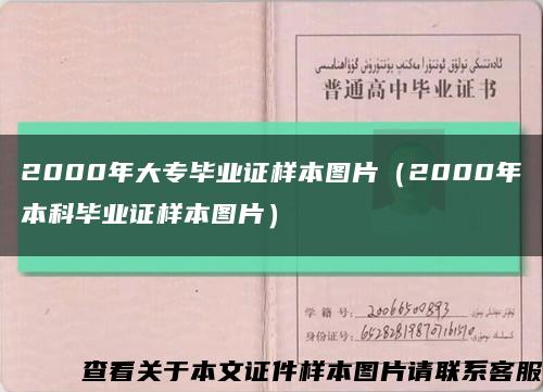 2000年大专毕业证样本图片（2000年本科毕业证样本图片）缩略图