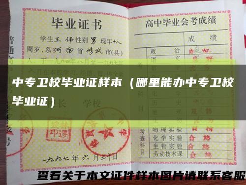 中专卫校毕业证样本（哪里能办中专卫校毕业证）缩略图