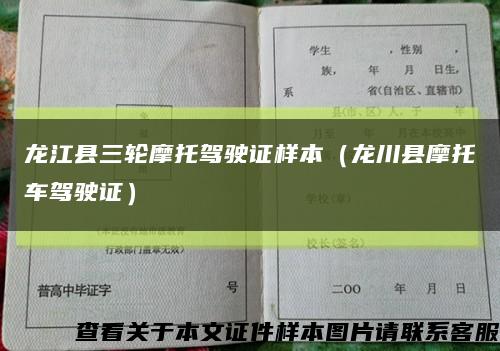 龙江县三轮摩托驾驶证样本（龙川县摩托车驾驶证）缩略图