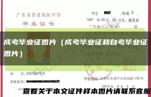 成考毕业证图片（成考毕业证和自考毕业证图片）缩略图