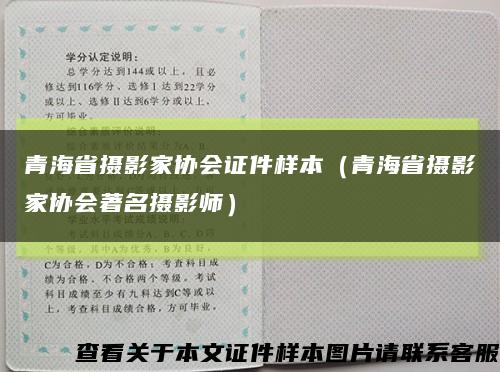 青海省摄影家协会证件样本（青海省摄影家协会著名摄影师）缩略图