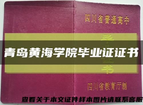 青岛黄海学院毕业证证书缩略图