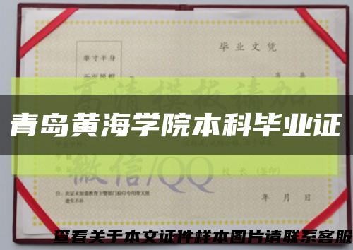 青岛黄海学院本科毕业证缩略图