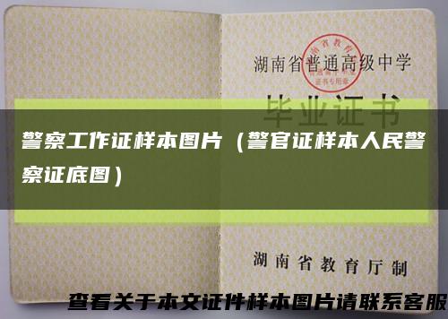 警察工作证样本图片（警官证样本人民警察证底图）缩略图