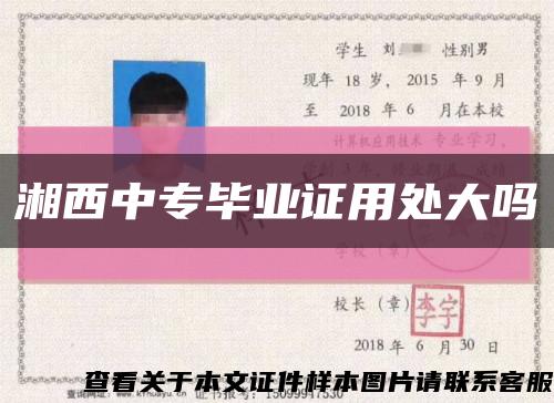 湘西中专毕业证用处大吗缩略图