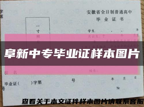 阜新中专毕业证样本图片缩略图