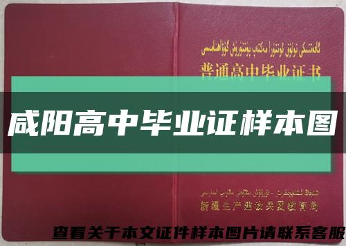 咸阳高中毕业证样本图缩略图