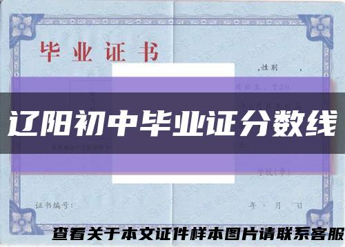 辽阳初中毕业证分数线缩略图