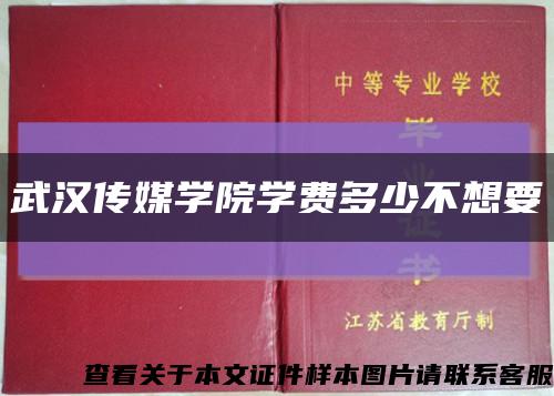 武汉传媒学院学费多少不想要缩略图