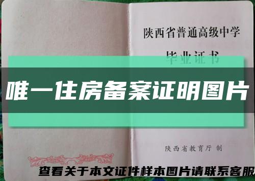 唯一住房备案证明图片缩略图