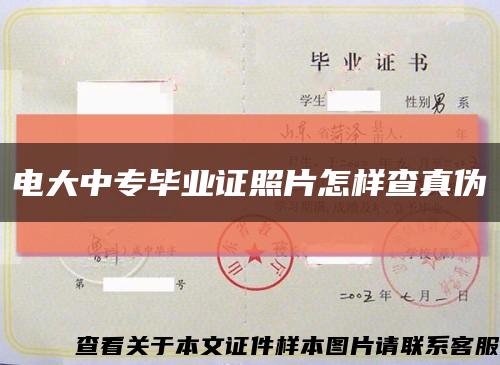 电大中专毕业证照片怎样查真伪缩略图