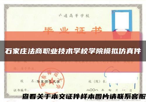 石家庄法商职业技术学校学院模拟仿真件缩略图