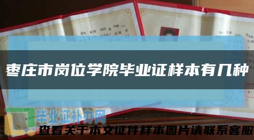 枣庄市岗位学院毕业证样本有几种缩略图