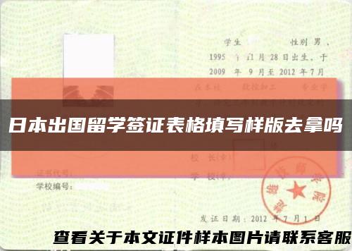 日本出国留学签证表格填写样版去拿吗缩略图