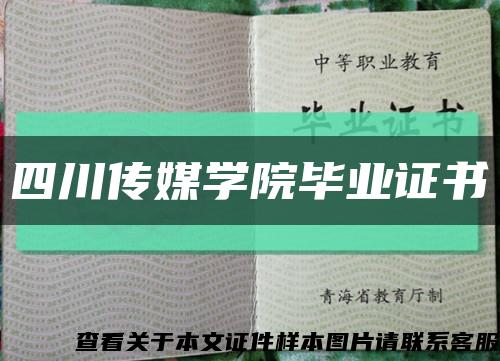 四川传媒学院毕业证书缩略图