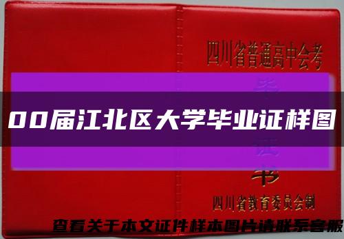 00届江北区大学毕业证样图缩略图
