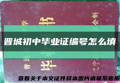 晋城初中毕业证编号怎么填缩略图