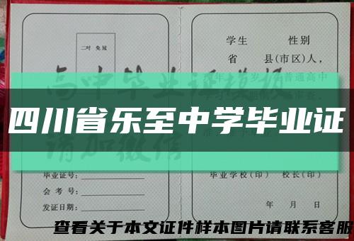 四川省乐至中学毕业证缩略图