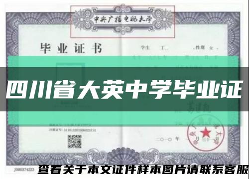 四川省大英中学毕业证缩略图