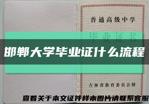 邯郸大学毕业证什么流程缩略图