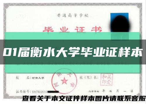 01届衡水大学毕业证样本缩略图