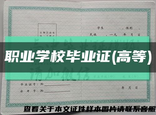 职业学校毕业证(高等)缩略图