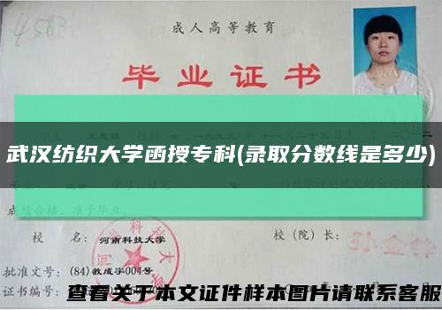 武汉纺织大学函授专科(录取分数线是多少)缩略图