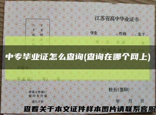 中专毕业证怎么查询(查询在哪个网上)缩略图