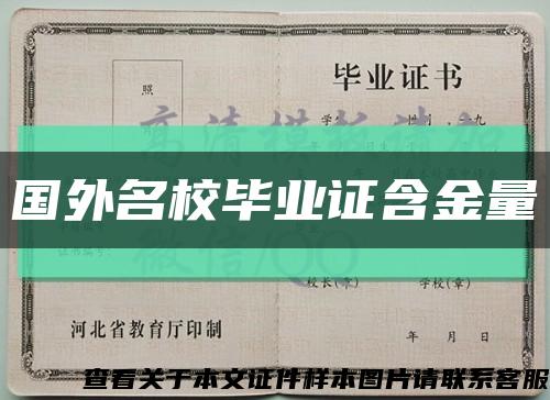 国外名校毕业证含金量缩略图