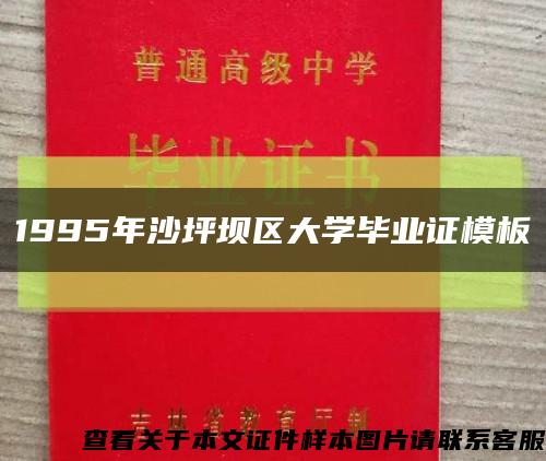 1995年沙坪坝区大学毕业证模板缩略图