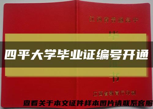 四平大学毕业证编号开通缩略图